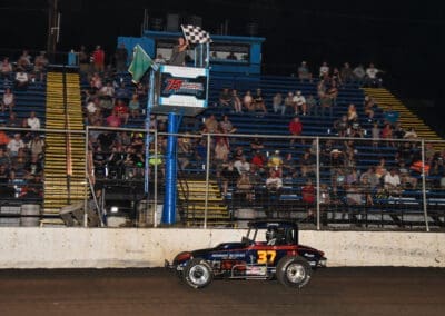 Sammy Swindell wins the feature at Riverside International Raceway, West Memphis, AR June 22, 2024
