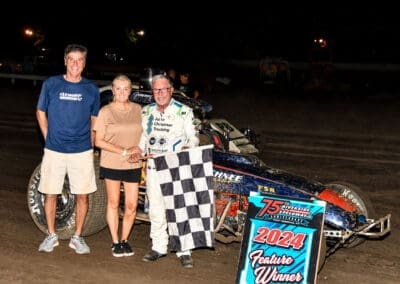 Sammy Swindell wins the feature at Riverside International Raceway, West Memphis, AR June 22, 2024