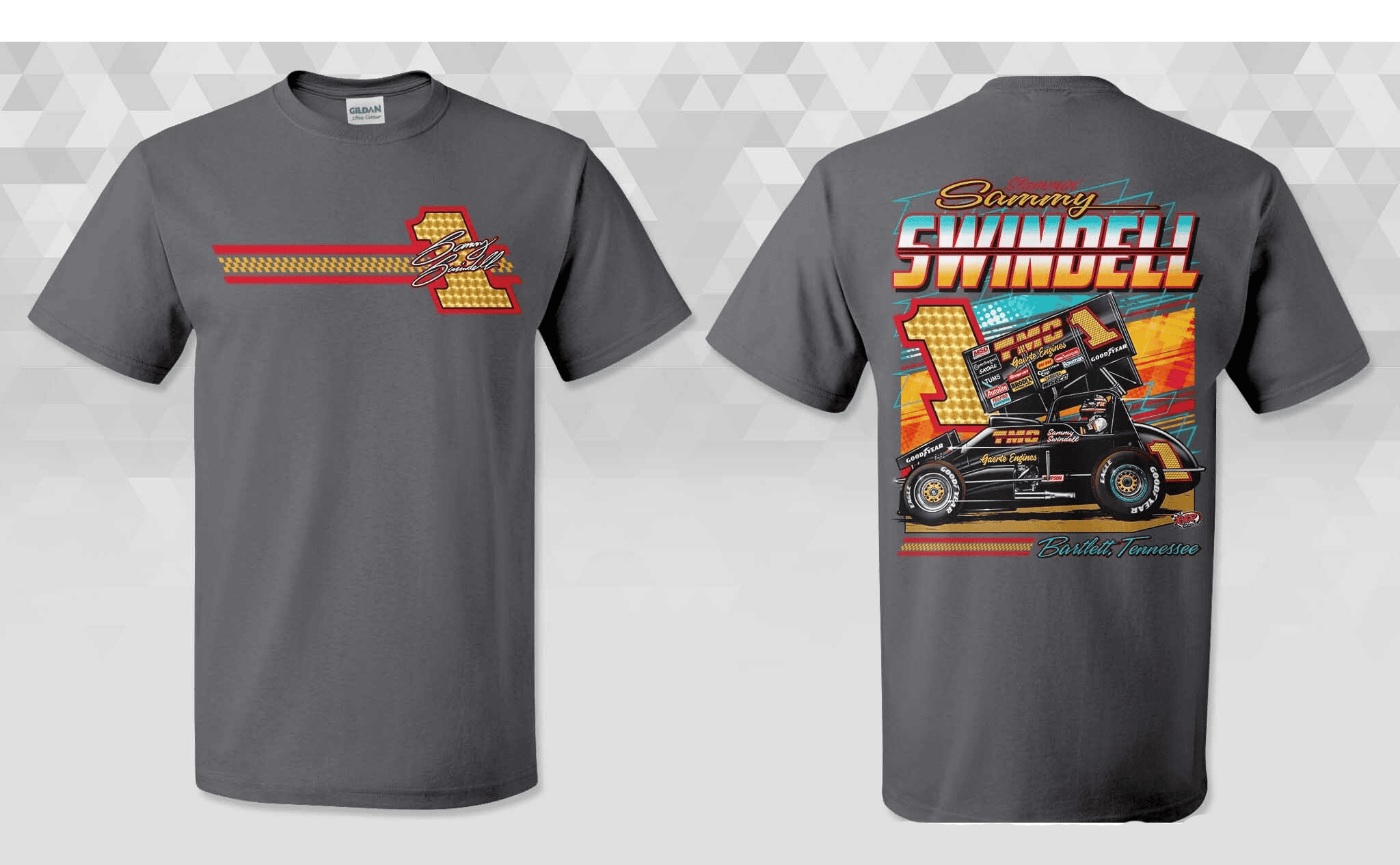 Sammy Swindell t-shirt charcoal for TMC Speed