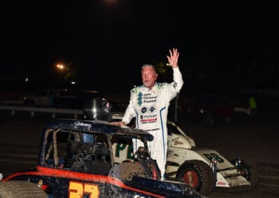 Sammy Swindell wins the feature at Riverside International Raceway, West Memphis, AR June 22, 2024