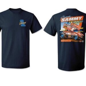 Sammy Swindell Sprint Car Racing 2025 Hooters Shirt in Navy
